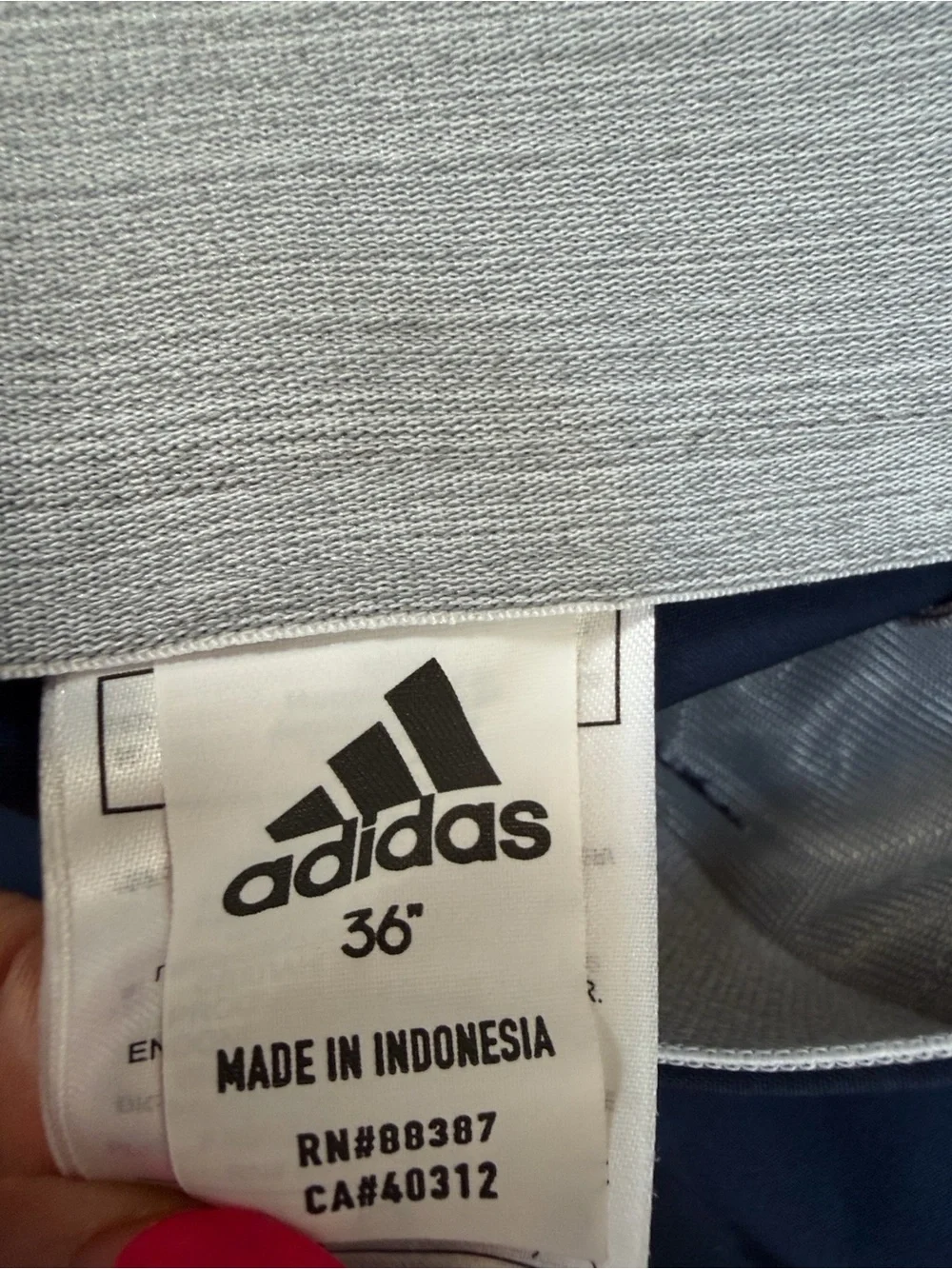 adidas Navy Flat-Front Performance Shorts